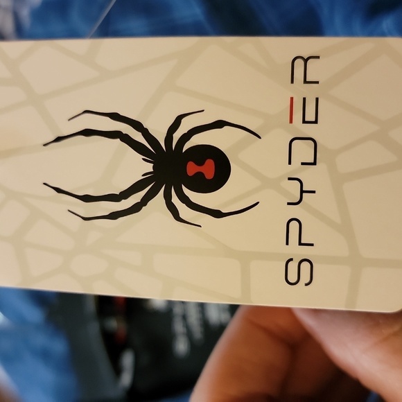 Spyder size medium blue plaid short sleeve shirt NWT - Picture 4 of 6